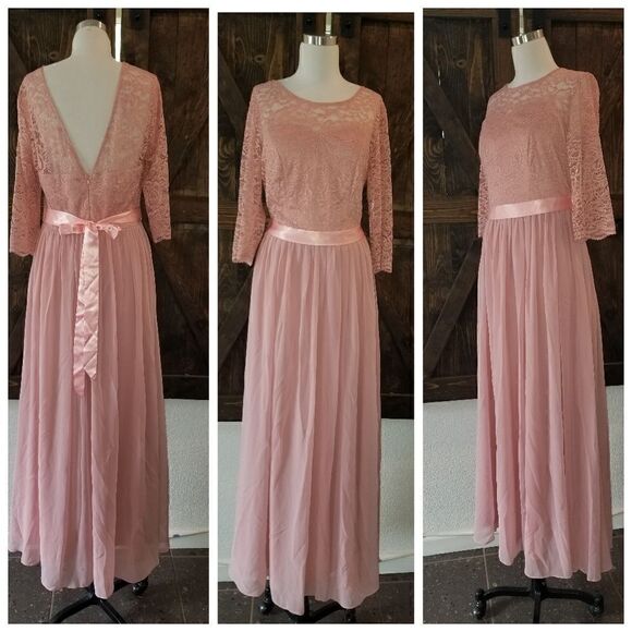 Dresses for Women Floral Lace Bodice Ribbon Waist Pleated Prom Dress Nwt Large - Picture 3 of 13